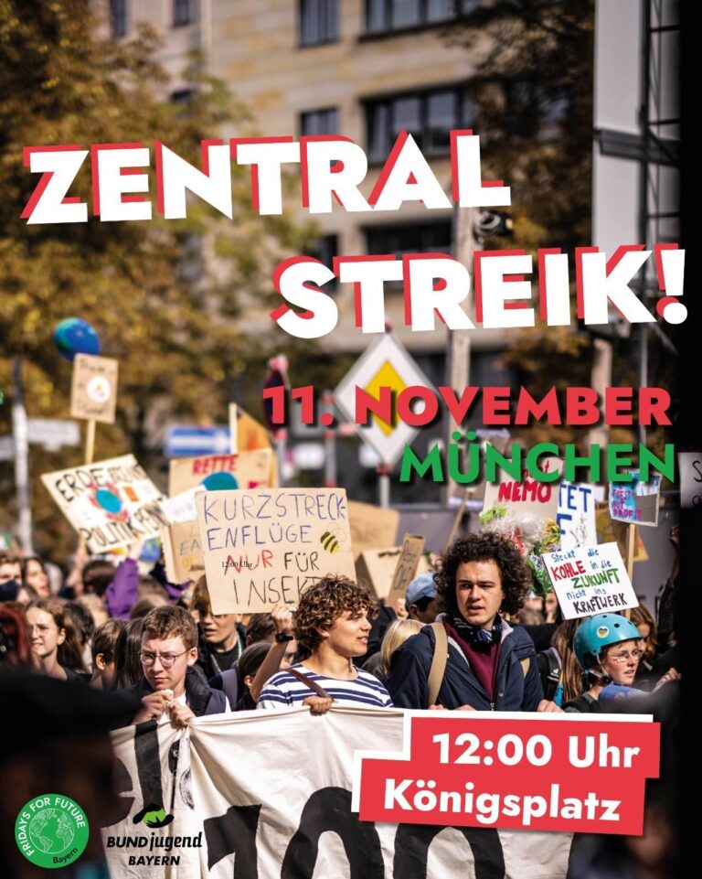 Zentralstreik zum bayerischen Klimaschutzgesetz