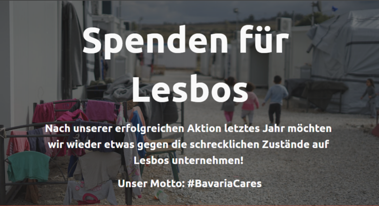 Spendenaktion für Lesbos am 10.12.2022 von Volt