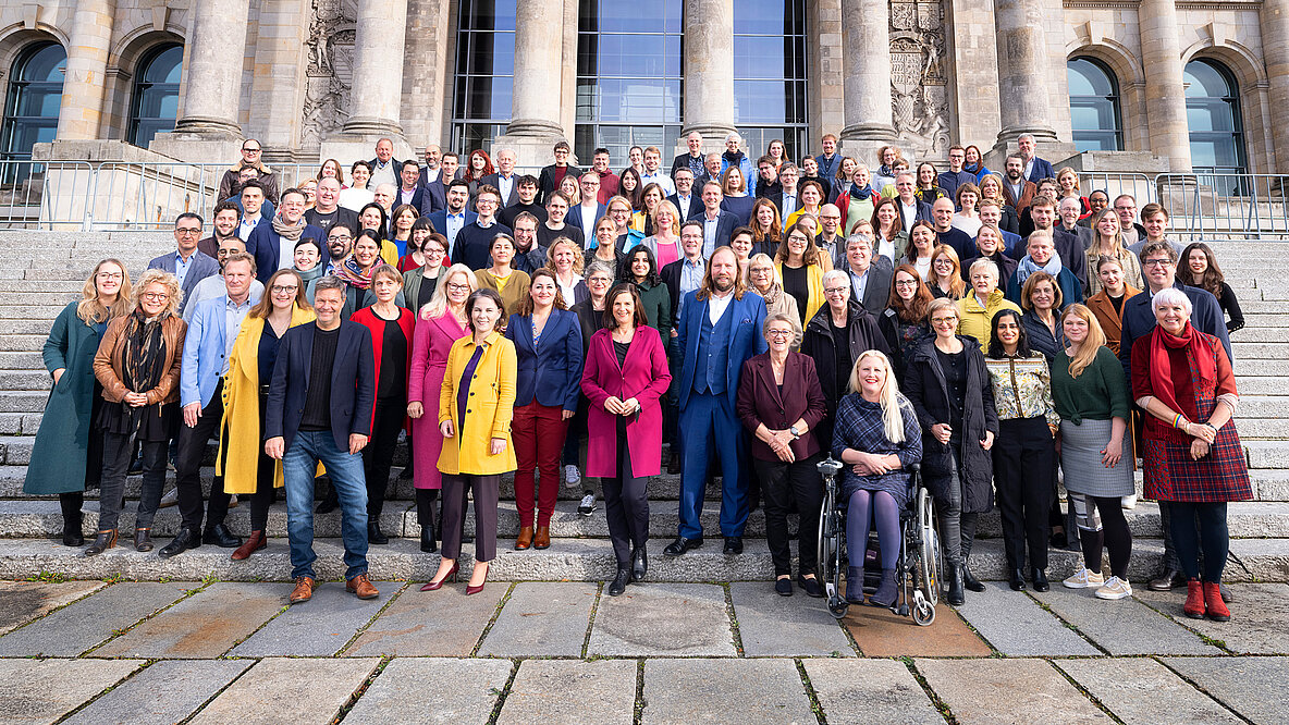 Bild von allen Abgeordneten der Grünen im Bundestag